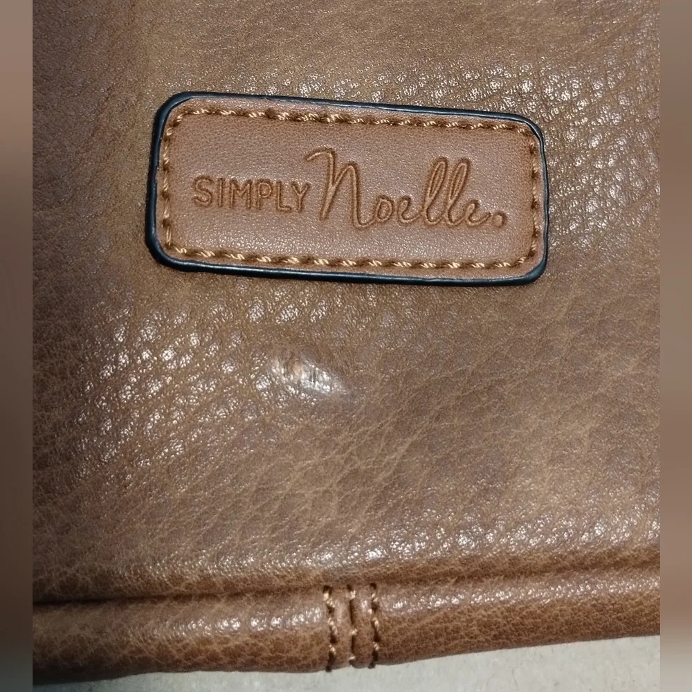 Simply Noelle Brown Faux Leather Laptop Bag